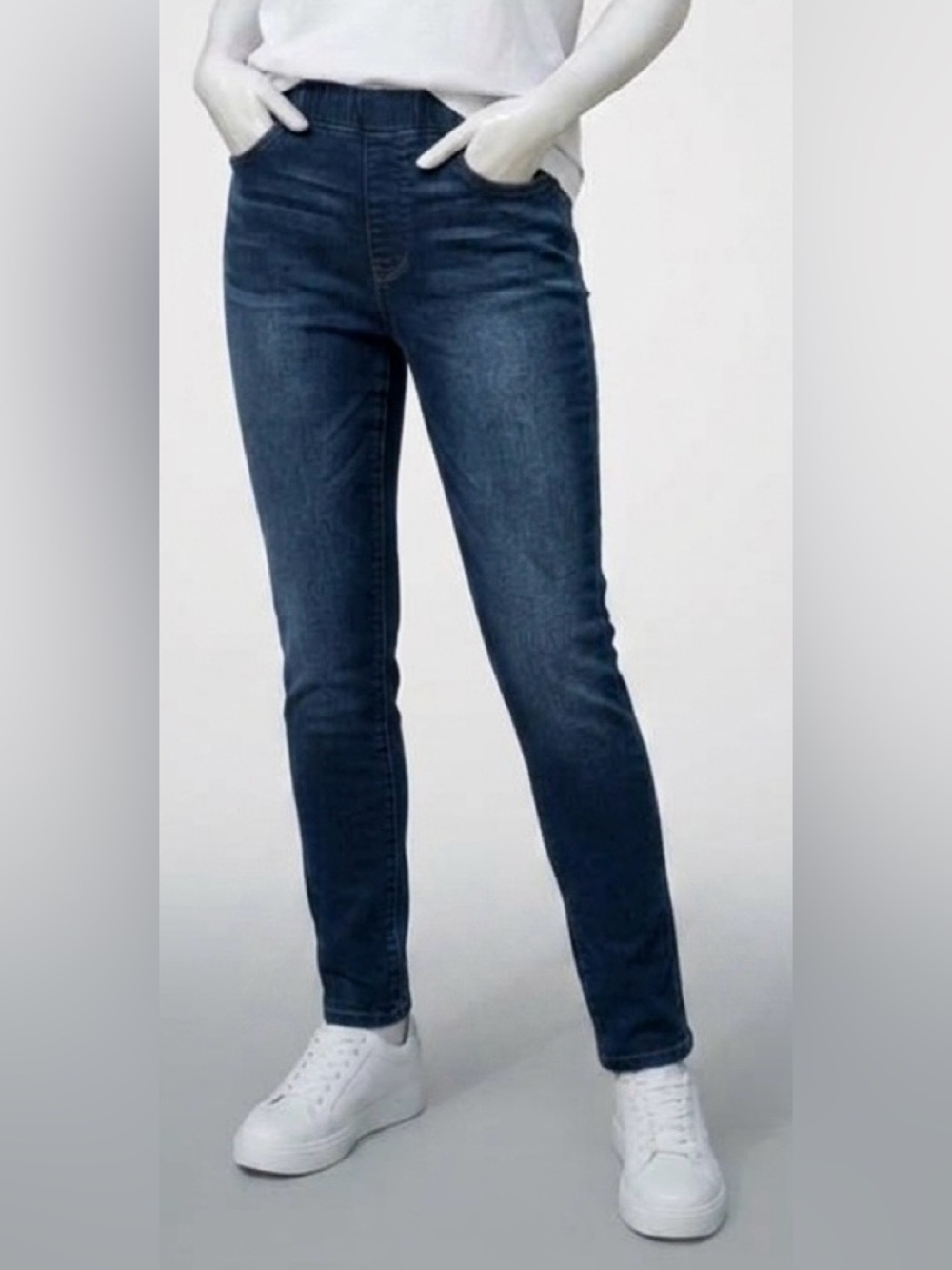 Women’s Nine West Skinny Stretch Pull-on Jeans SZ 16 Indigo blue
